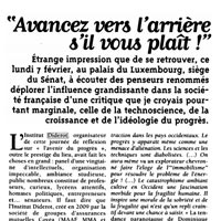 Article de presse, Institut Diderot